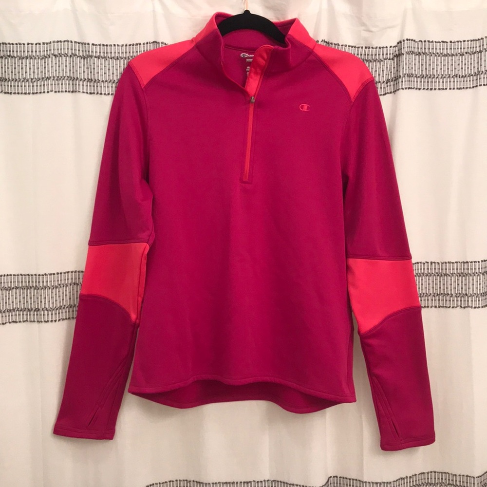 PINK CHAMPION ZIP UP PULLOVER‼️